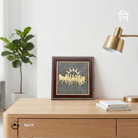 Vastu 7 Horses on Raw Pyrite Frame