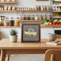 Vastu 7 Horses on Raw Pyrite Frame