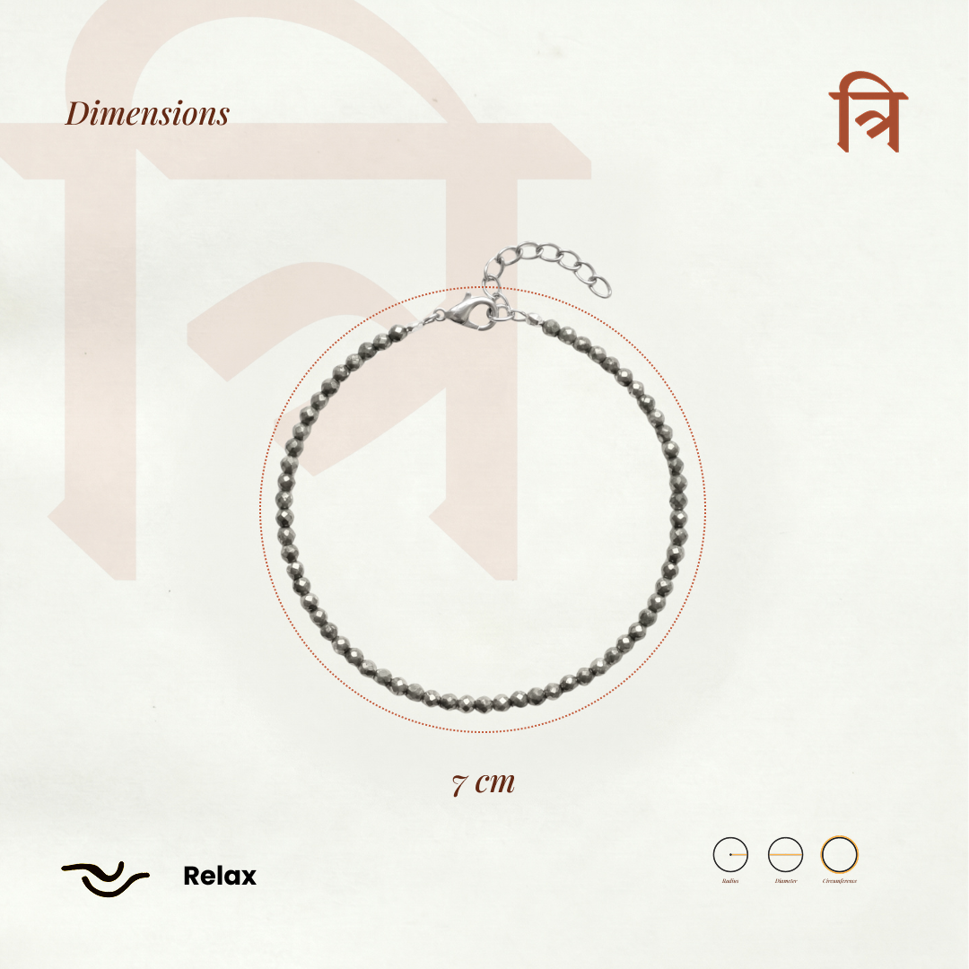 Raw Pyrite Anklet