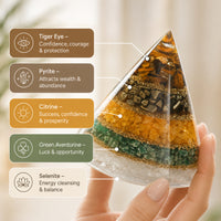 Vastu Conical Dhan Yog Pyramid with Selenite Base