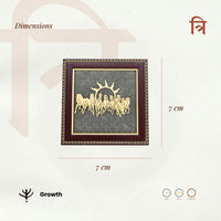 Vastu 7 Horses on Raw Pyrite Frame
