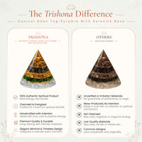 Vastu Conical Dhan Yog Pyramid with Selenite Base