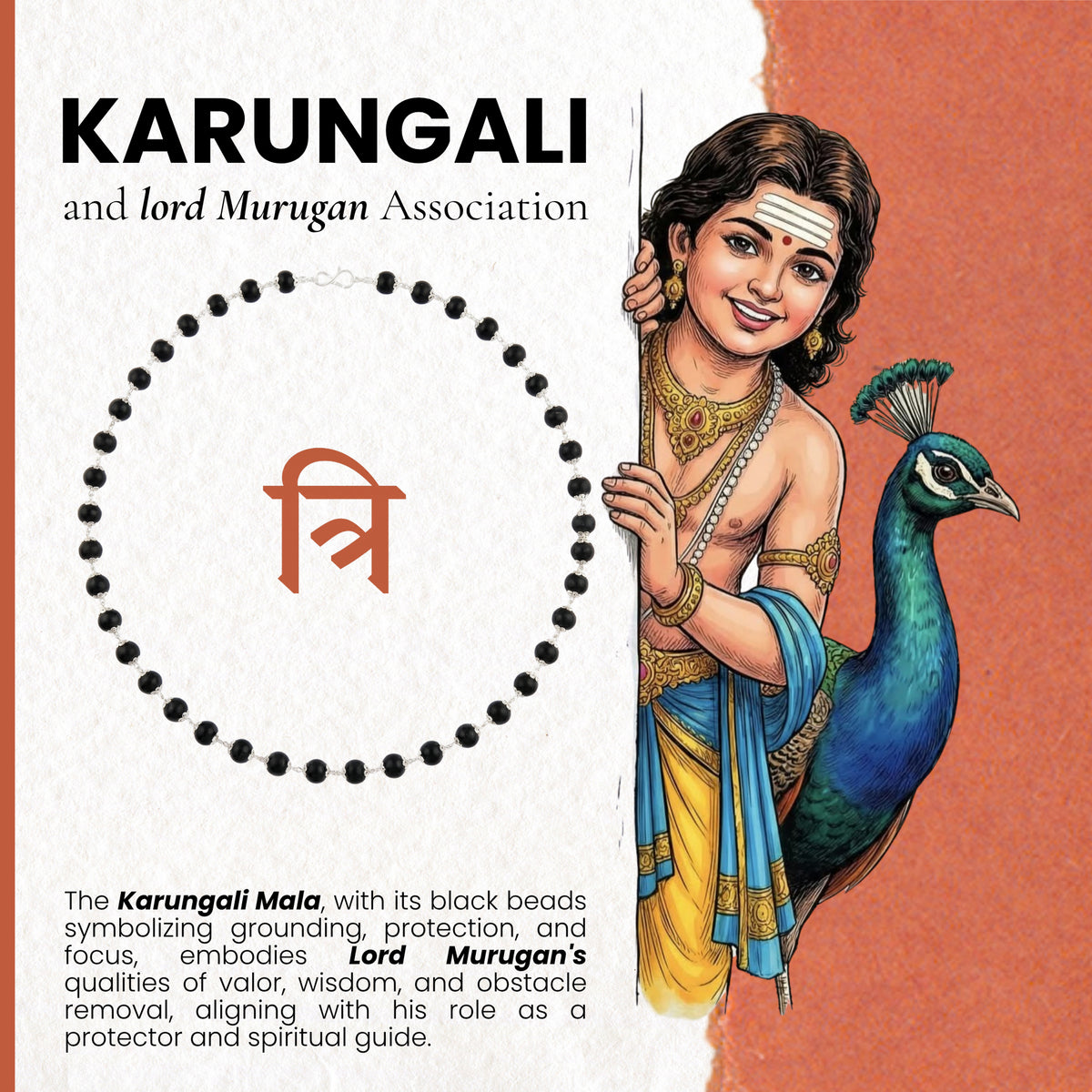 Silver Plated Eternal Karungali Mala - Natural Ebony Wood (Govt. Certified)