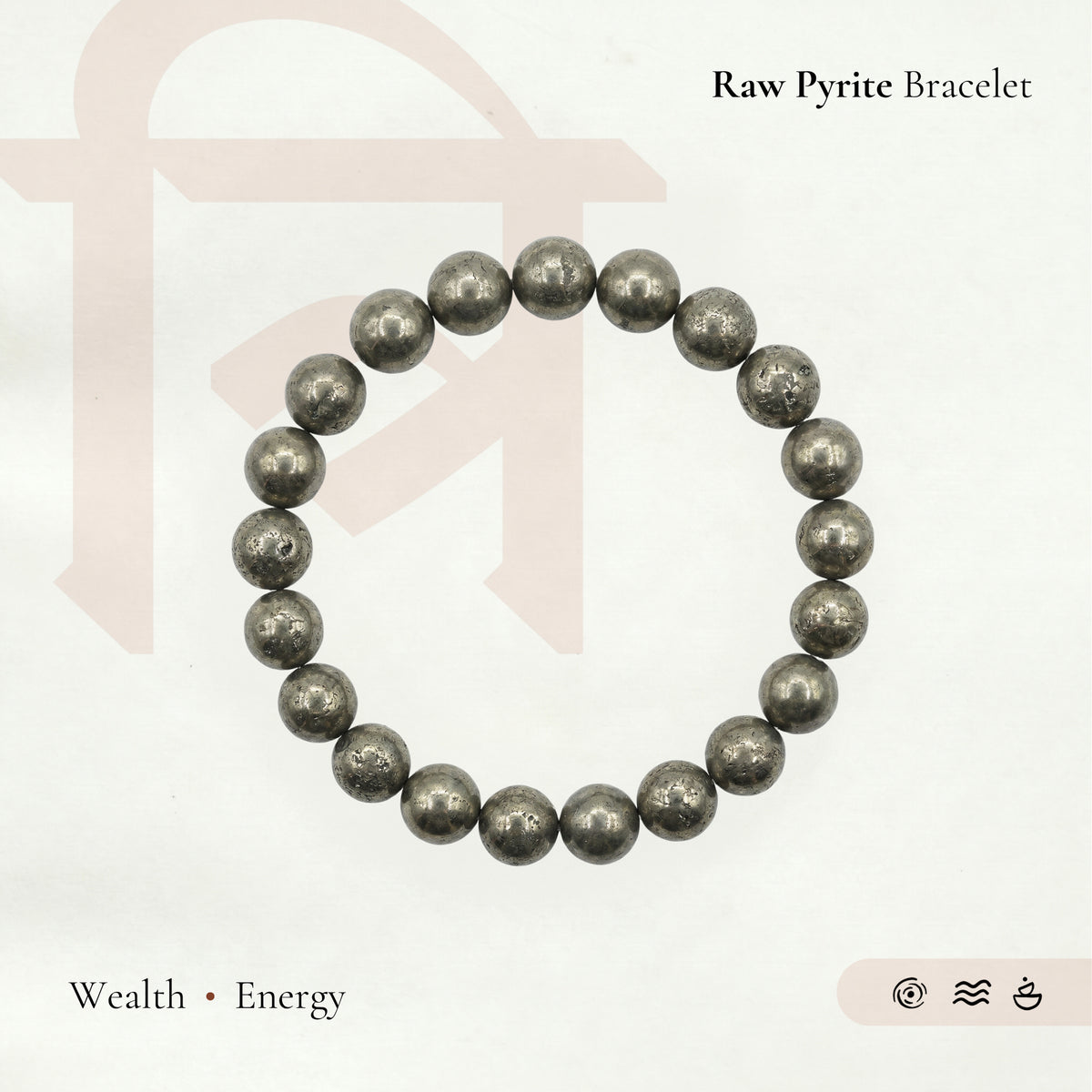 Wealth Catalyst Raw Pyrite Bracelet