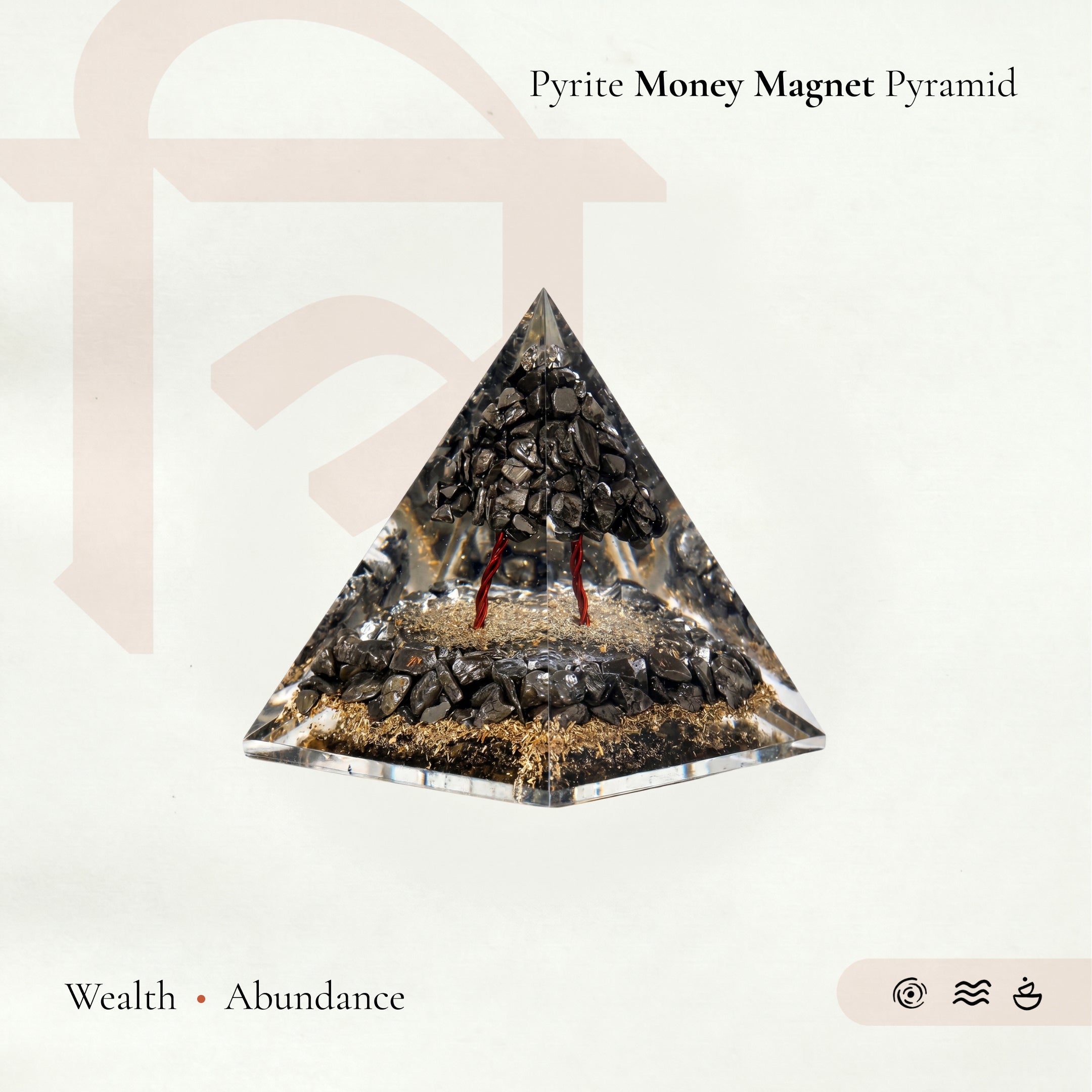 Vastu Pyrite Money Magnet Pyramid