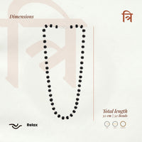 Silver Plated Eternal Karungali Mala - Natural Ebony Wood (Govt. Certified)
