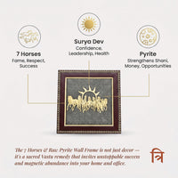 Vastu 7 Horses on Raw Pyrite Frame
