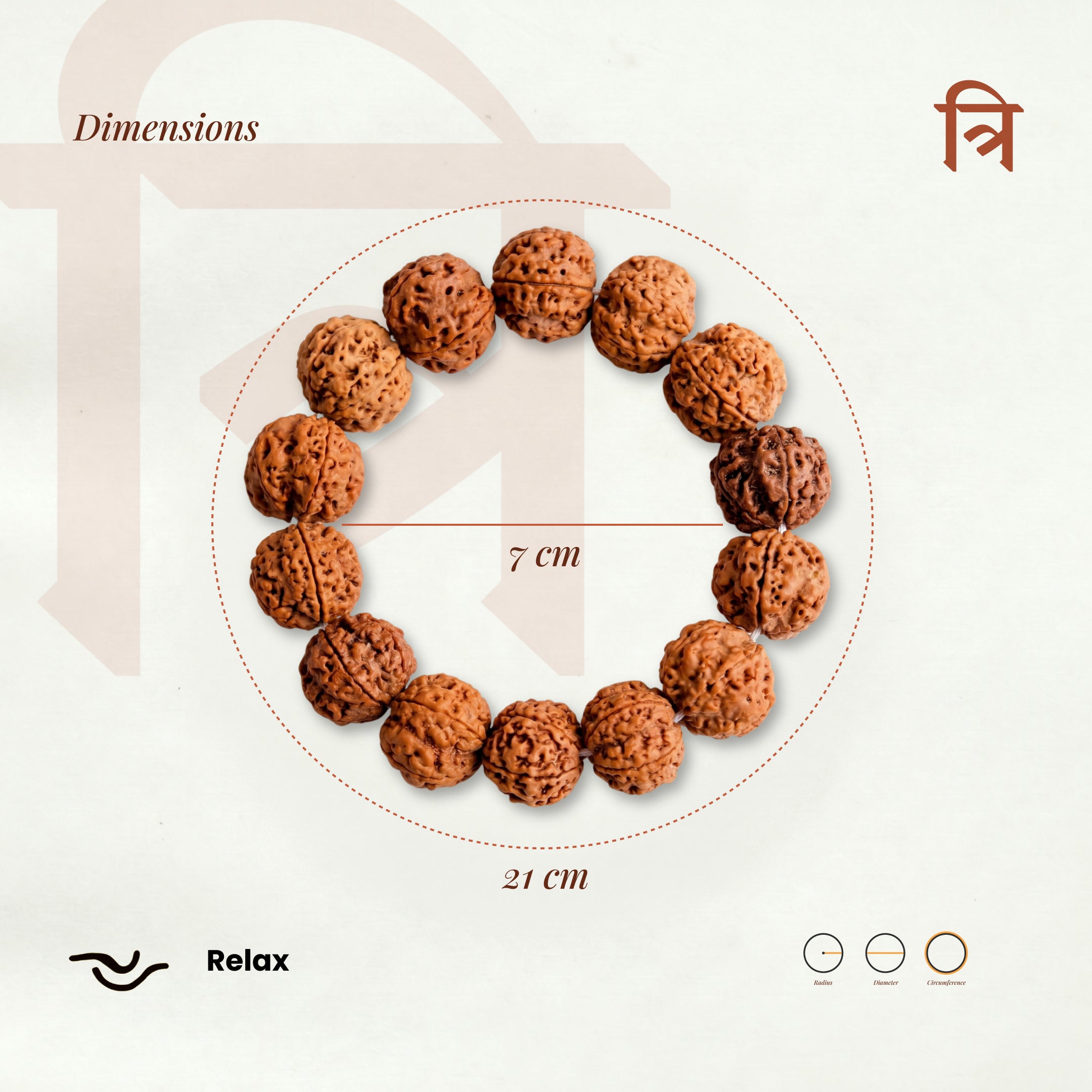 5 Mukhi Rudraksha (Nepali) Bracelet